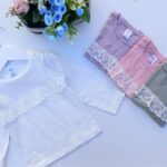 5 CAMISETAS LISAS BEBA PUNTILLA