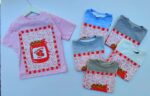 5 REMERAS OVERSIZE DE NIÑAS FRUTI