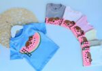 5 REMERAS OVERSIZE DE BEBA SANDIA