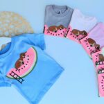 5 REMERAS OVERSIZE DE BEBA SANDIA