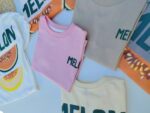 5 REMERAS DE NENA OVERSIZE MELON